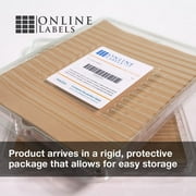Brown Kraft Sticker Paper, 8.5 x 11 Full Sheet Label, Inkjet or Laser Printer, Online Labels (100 Sheet Pack)
