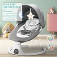 thumbnail image 3 of OEIKPFN Electric Baby Swing for Infants Bouncer for Boy Girl with Remote Control, 5 Speeds, 10 Music, Gray, 3 of 7
