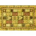 thumbnail image 1 of Ahgly Company Machine Washable Indoor Rectangle Abstract Yellow Modern Area Rugs, 2' x 4', 1 of 4