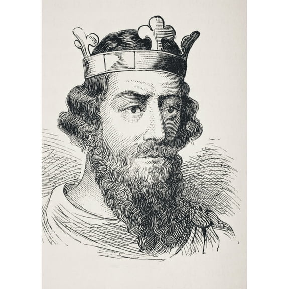 King Alfred The Great Circa 847-849 To 899 From The National And Domestic History Of England By William Aubrey Published