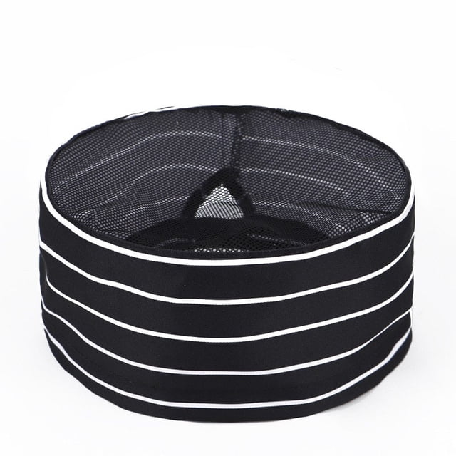 Gorro de chef Gorro de trabajo para chef Gorro de chef para hotel y restaurante Gorro plano de malla transpirable para chef de repostería de West Point