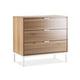 thumbnail image 1 of Cómoda Cajonera 3 Cajones Mueble Auxiliar Madera y Metal Organización Recámara Sala Diseño Nórdico, 1 of 8