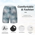 thumbnail image 2 of Kdxio enchanted winter snowflake holly Print Men's Swim Trunks with Compression Liner 7 Inch Inseam Quick Dry Swim Shorts, 2 of 5