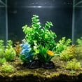 thumbnail image 5 of Artificial Aquatic Plants for Aquarium, Plastic Fake Seaweed and Lotus Flower Fish Tank Decor, Realistic Greenery for Freshwater and Saltwater Tanks, Easy to Clean and Fish Safe, 5 of 7