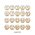 thumbnail image 4 of Toystoory Números de de 1-20 Signo Hexagonal Rústico Boda Compromiso Fiesta Favores Signos para Restaurante Café Adornos Artesanía, 4 of 6
