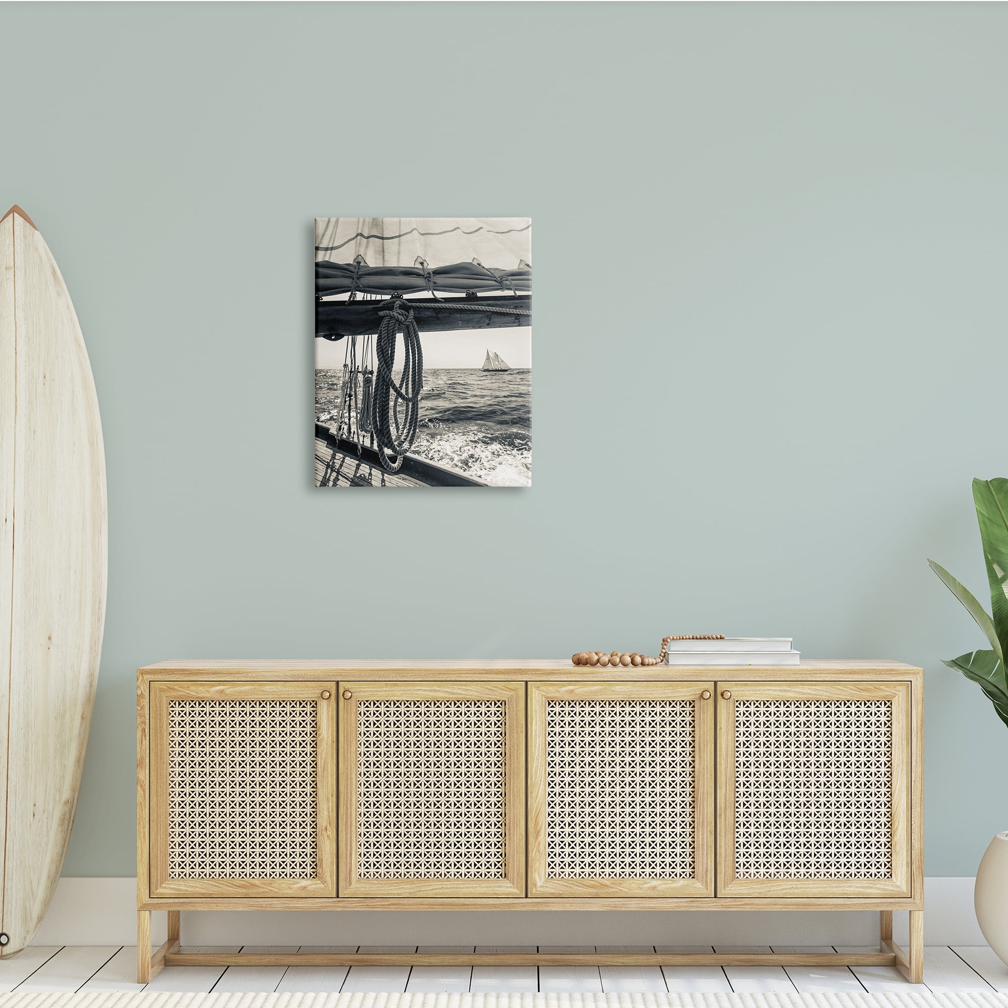Stupell Indtries Ocean Sail Tie Line Vintage Ship Muted Photography,24 x 30,Design by Danita Delimont
