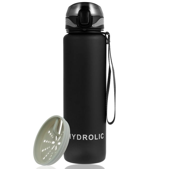 32 oz Plastic Water Bottle with Time Marker and Wide Mouth Lid Orange
