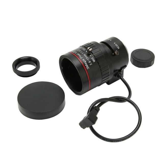 Lente de zoom manual de 2,8 a 12 mm, teleobjetivo industrial con montaje en C de gran apertura F1.6 de 3MP y 1/2 pulgada para cámara RPi HQ