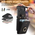 thumbnail image 3 of Phone Case for Samsung Galaxy Z Flip 3 5G 2021 Wallet Cell Cover with and Crossbody Strap Ring Stand RFID Credit Slot Card Holder Leather Flip ZFlip3 Z3 Flip3 3Z Women Men Girls Black, 3 of 7