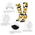 thumbnail image 4 of Picia Women Crew Soft Moisture-wicking Socks Sunflower Cow Pattern Design Cotton Socks, One Size fit All, 4 of 9