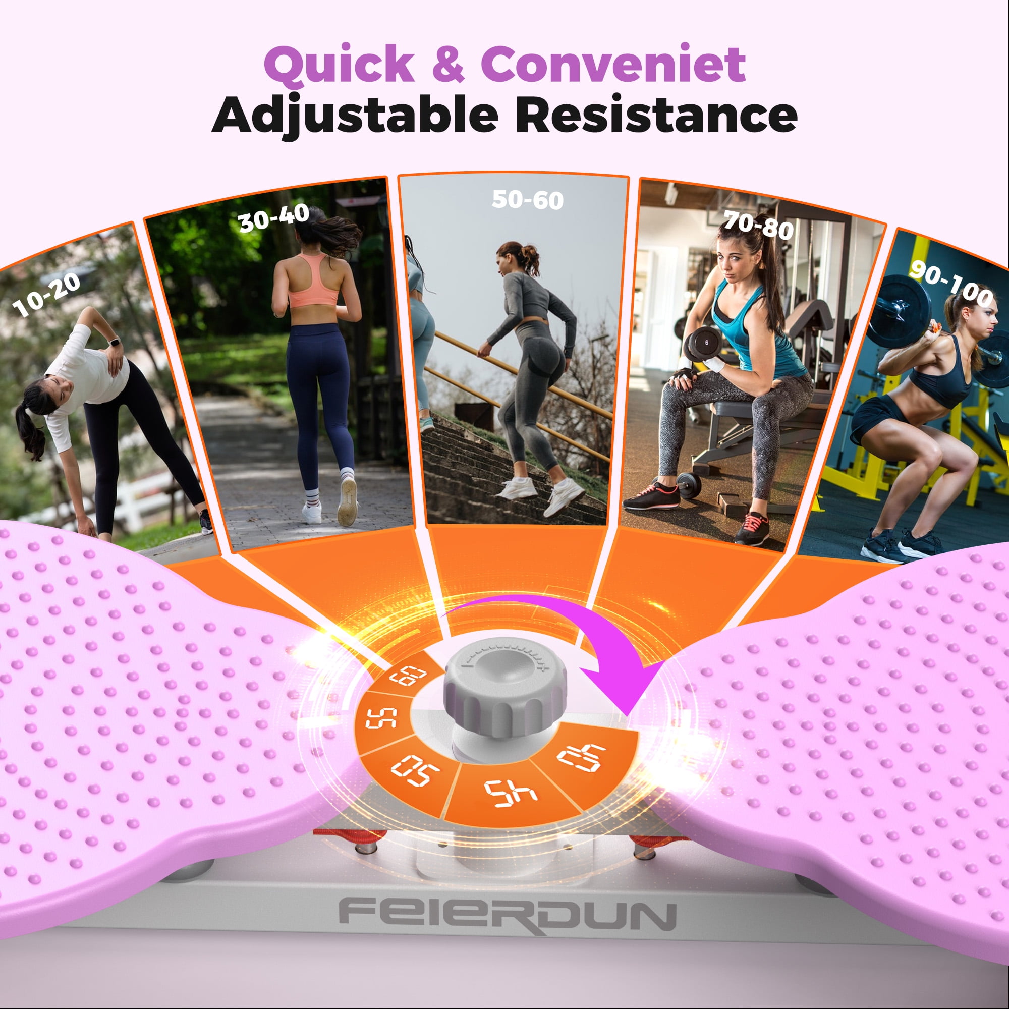 UPGO Waist Twister Machine Exercise, Ab Twist Board with 330 lbs Weight Capacity, Abs Workout for Slim Waist and Core Ab Exercise, Noiseless Home Gym Equipment for Women Men, Purple