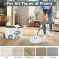 thumbnail image 3 of Tsmine FunClean 360 Spin Mop Set with Wringer, 61" Extendable Pole  + 6 Refills, 3 of 6