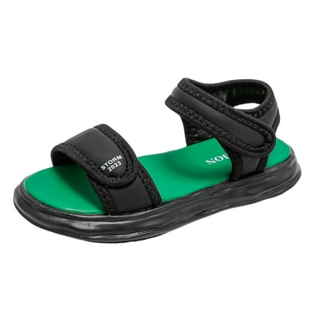 

Vedolay Sandals for Toddler Girls Girls Leather Soft Closed Toe Princess Flat Shoes Summer Sandals(Toddler/Little Kid) Black 11