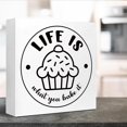 thumbnail image 5 of Zomyto 5x5 In Rustic Life is What You Bake It Kitchen Sign Decor,Funny Kitchen Wooden Box Sign, 5 of 8