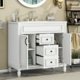 thumbnail image 4 of 36" Sturdy Modern Freestanding Vanity Cabinet, Modern Bathroom Cabinet with Soft Closing Doors, Freestanding Vanity with Storage for Bathroom, White, 4 of 8