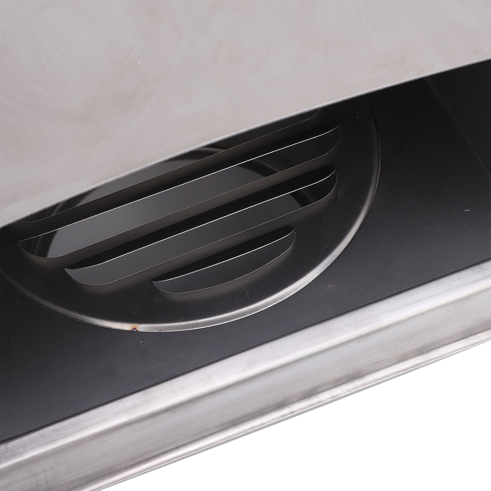 Riousery Exterior Wall Vent Cover with Flats 3.94 Inches (100mm) Square SUS304 Stainless Steel Dryer Exhaust Vent Hood for Bathroom Kitchen Air Ventilation System Grille