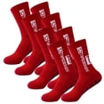 thumbnail image 2 of Calcetas Unisex SpotRed 4Pares Rojo 6-12.5US TapeDesign Calcetines Tubo Medio Algodón., 2 of 2