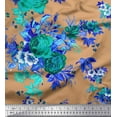 thumbnail image 1 of Soimoi Velvet Fabric Leaves & Floral Artistic Decor Fabric Printed Yard 58 Inch Wide, 1 of 3