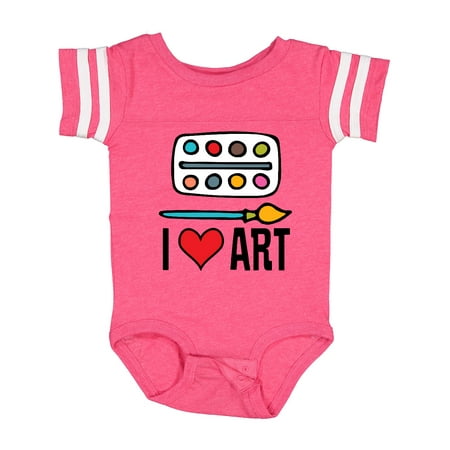 

Inktastic Painting I Love Art Gift Baby Boy or Baby Girl Bodysuit
