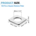 thumbnail image 2 of 100Pcs 5/8" Square Plate Washer for 5/16" Bolt, 201 Stainless Steel Flat Bearing Plate (0.08" Thick), 2 of 6