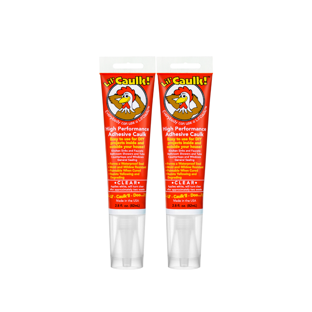 Lil' Caulk Clear Silicone Acrylic Latex (2Pack)