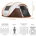 thumbnail image 2 of EchoSmile 4-Person White and Brown Pop Up Camping Tent, 2 of 5