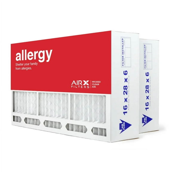AIRx Filters 16x28x6 MERV 11 HVAC AC Furnace Air Filter Replacement for Aprilaire Space-Gard 401, Allergy 2-Pack, Made in the USA