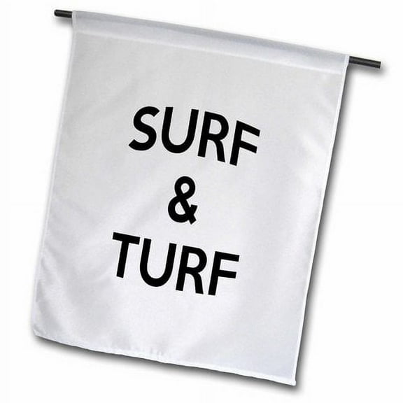 3dRose, SURF AND TURF, 12 x 18 inch Garden Flag