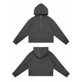 thumbnail image 2 of Osfvolr Womens' Hoodies Half Zip Long Sleeve Crop Pullover Sweatshirts with Pockets Thumb Hole  Color L, 2 of 8