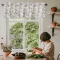 thumbnail image 4 of Bird Tree Branches Valances for Windows, Rod Pocket Kitchen Valance Curtains - Soft & Washable Small Window Treatment for Living Room, Bathroom, Retro Leaves Linen 42x12inch, 1 Panel, 4 of 9