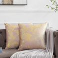 thumbnail image 2 of SZTXJ 45 x 45 cm ROSE Set of 2 Velvet Cushion Covers 45x45 cm Decoration Printed Gold Pillow Case for Sofa Bedroom Car Living Room Cushion Cover, 2 of 5