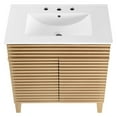 thumbnail image 6 of Sink Vanity Cabinet, White Oak, Wood, Mid Century Hotel Bedroom Bathroom, Modern Contemporary HB33714, 6 of 9