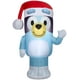 thumbnail image 1 of Bluey Christmas inflable con gorro de Papá Noel, 105 cm de alto y luz, 1 of 4