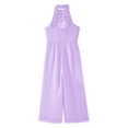 thumbnail image 6 of YIZYIF Big Girls Sleeveless Long Romper Cutout Back Shiny Waistline Jumpsuit for Birthday Party Ball Proms Lavender 16, 6 of 7