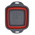 thumbnail image 1 of Handy Housewares Colador De Cocina De Silicona Plegable Que Ahorra Espacio (Rojo), 1 of 3