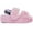 Pink, variant on Fashion Long Fur Slides adjustable Black furry high heel slippers Sandals (7-8, Pink)