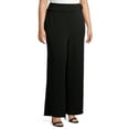 thumbnail image 4 of Heart N' Crush Plus Size Solid Wide Leg Pants with Foldover Waist, 4 of 6