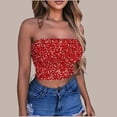 thumbnail image 2 of Agkizg Glitter Print Bandeau Sports Top,Yoga Workout Sleeveless Tank Bra,Stretchy Seamless Backless Active and Casual Wear Top (Women's or Women's Plus), 2 of 4