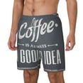 thumbnail image 2 of Balery Coffee Is Always A Good Idea Mens Swim Trunks Swim Shorts for Men Quick Dry Inseam Beach Shorts with Compression Liner Pocket-XX-Large, 2 of 9