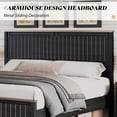 thumbnail image 3 of amerlife Farmhouse King Size Bed Frame with Sliding Barn Door, Dark Grey, 3 of 5
