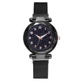 thumbnail image 1 of Reloj de cuarzo para mujer, correa de malla de acero inoxidable, reloj de pulsera con número de cielo estrellado, reloj decorativo para niñas Inevent EL0260-04B, 1 of 7