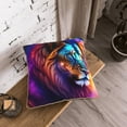 thumbnail image 6 of ZNDUO Colorful Purple Lion Throw Pillows, Throw Pillows for Couch-Indoor Decorative Pillows,20"x20", 6 of 8