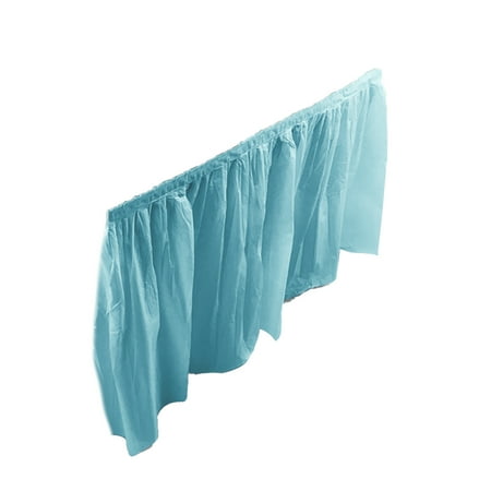 

NUOH Eye-catching Table Skirt Washable PEVA Decorative Waterproof Desk Dress Cover for Home