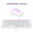 thumbnail image 5 of Wireless Keyboard and Mouse Combo, Cimetech Quiet Keyboard and Adjustable DPI Mouse Set, 2.4GHz USB Ultra Slim Silent Computer Keyboard and Mouse for Laptop, PC, Notebook, Desktop-Purple, 5 of 7