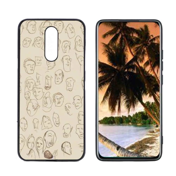 Faces-225 Phone Case, Degined for LG X4 Case Men Women, Flexible Silicone Shockproof Case for LG X4
