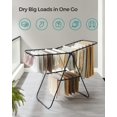 thumbnail image 4 of SONGMICS Clothes Drying Rack, Laundry Rack, Free-Standing Indoor Airer, 21.7 x 58.3 x 39.4 Inches, Black ULLR052B01, 4 of 7