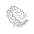 thumbnail image 3 of Qarigey Anillos de flores huecas para mujer, anillos ajustables de cobre para chica, joyería para fiesta de noche de boda Ropa, zapatos y accesorios Miscelánea Oro blanco, 3 of 6