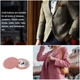 thumbnail image 5 of Uxcell 10pcs 40L Fabric Cloth Covered Button 25mm Round Holes Metal Shank Sewing Buttons for Dress Blouses Pink, 5 of 5
