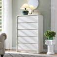 thumbnail image 1 of Cajonera, Cajonera para Recamara, Cómoda de 5 Cajones, Blanco Moderna Cómoda de Almacenamiento 30 Pulgada, Clóset Almacenamiento Blanco con 5 Cajones 75x40x114.5CM, 1 of 6