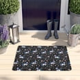 thumbnail image 2 of Black Cartoon Unicorn Flower Flannel Non Slip Door Rugs,Washable Door Mats Indoor,Decorative Door Mats,Dirt-Resistant and Absorbent Doormat for Entrance,Bedroom,Kitchen,Bathroom,31.5"x17", 2 of 4